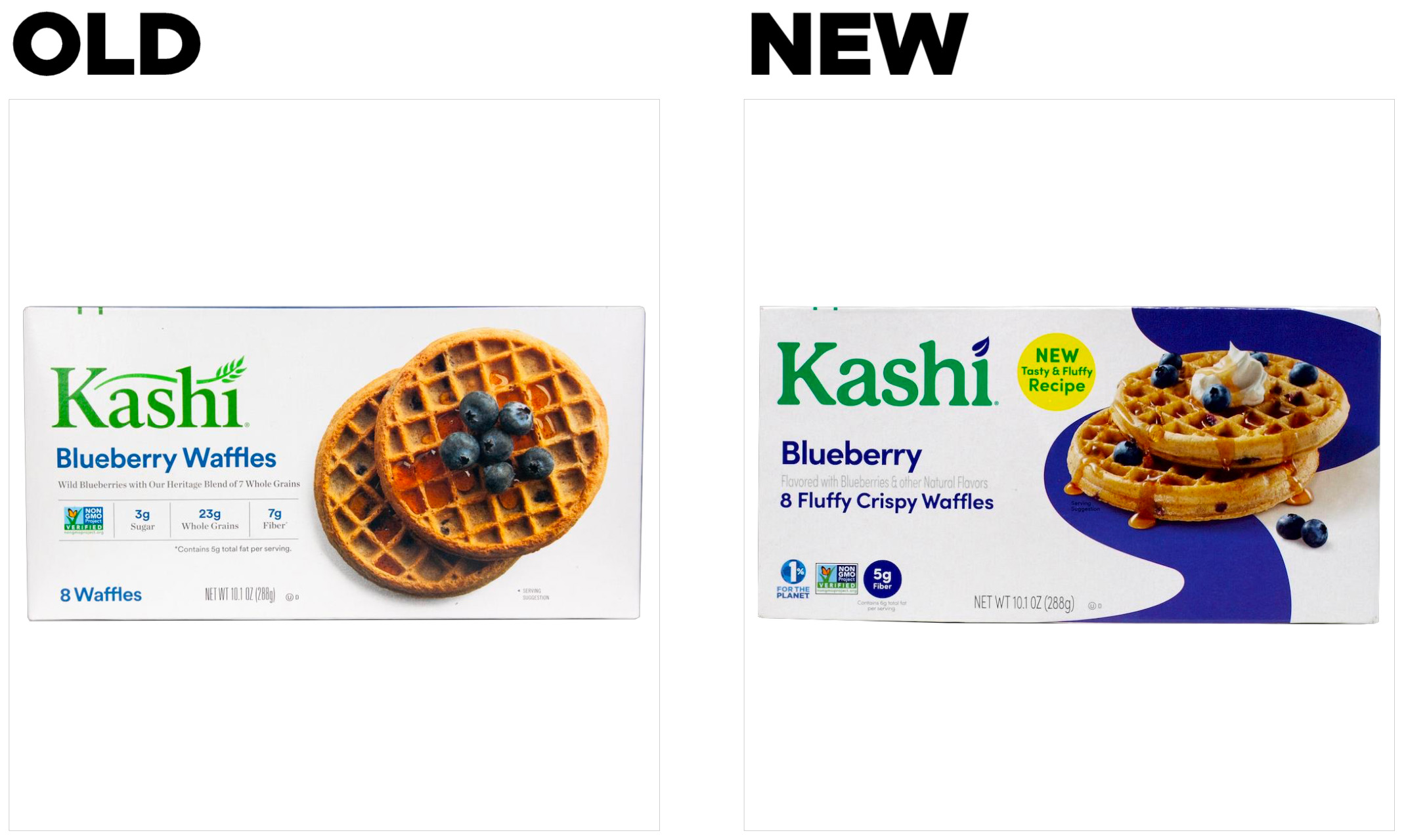 Redesign of the Month Kashi Waffles
